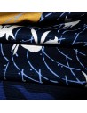 Furoshiki tissu japonaise 50x50 bleu nuit - Tsuki no Usagi. Emballage cadeaux réutilisable en tissu.