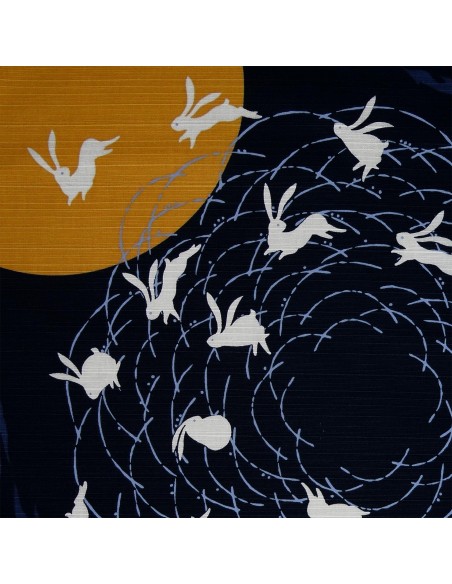 Japanese Furoshiki cloth 50x50 night blue - Tsuki no Usagi. Reusable gift wrapping fabric. Japanese Furoshiki cloth 50x50 night blue - Tsuki no Usagi. Reusable gift wrapping fabric.