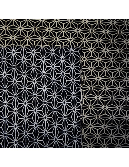 Japanese cloth 52x52 night blue - Asanoha prints. Gift wrapping cloth.