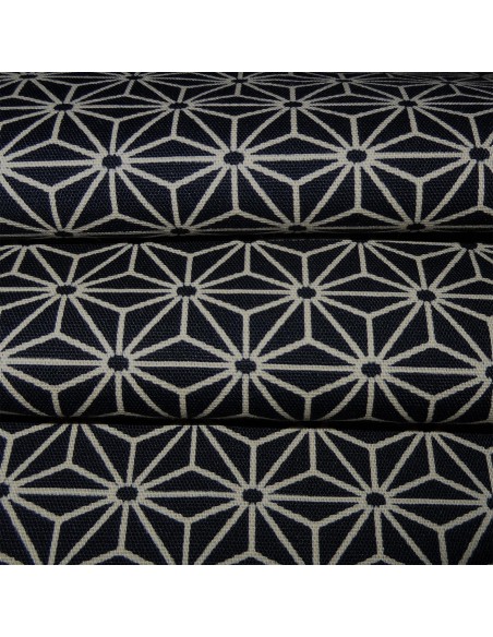 Japanese cloth 52x52 night blue - Asanoha prints. Gift wrapping cloth.