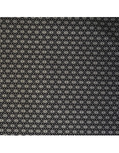 Carré de tissu japonais 52 x 52 bleu nuit - Motifs Asanoha. Emballage cadeaux en tissu. 2