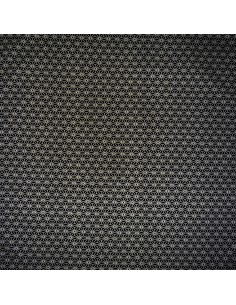 Carré de tissu japonais 52 x 52 bleu nuit - Motifs Asanoha. Emballage cadeaux en tissu.