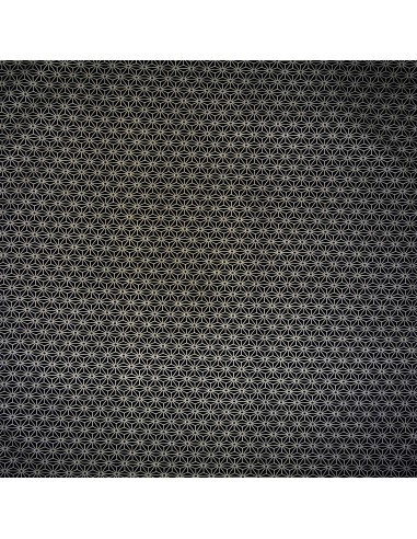 Carré de tissu japonais 52 x 52 bleu nuit - Motifs Asanoha. Emballage cadeaux en tissu.