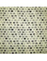 Carré de tissu 52 x 52 ivoire - Motifs Neko-mon. Emballage cadeaux réutilisable en tissu.