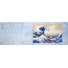 Serviette en gaze 89x32 - Grande vague d'Hokusai. Tissus japonais