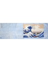 Serviette en gaze 89x32 - Grande vague d'Hokusai. Tissus japonais