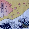 Tenugui Godzilla - Hokusaï's Great Wave. Japanese cloths.