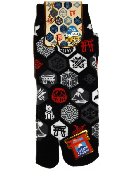 Chaussettes japonaise tabi - Du 39 au 43 - Motifs de Nippon Kamon. Chaussettes à orteils. Chaussettes japonaise tabi - Du 39 au 43 - Motifs de Nippon Kamon. Chaussettes à orteils.