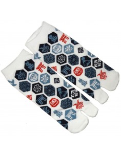 Chaussettes japonaise tabi - Du 39 au 43 - Motifs de Nippon Kamon. Chaussettes à orteils. 2