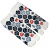 Tabi Japanese  socks Size 39 to 43 - Nippon Kamon prints. Split toes flip flop socks.