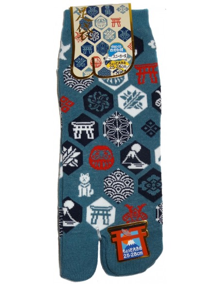 Chaussettes japonaise tabi - Du 39 au 43 - Motifs de Nippon Kamon. Chaussettes à orteils. Chaussettes japonaise tabi - Du 39 au 43 - Motifs de Nippon Kamon. Chaussettes à orteils.