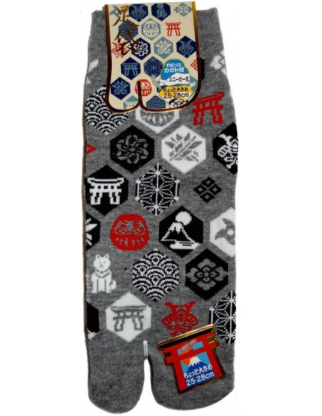 Chaussettes japonaise tabi - Du 39 au 43 - Motifs de Nippon Kamon. Chaussettes à orteils. Chaussettes japonaise tabi - Du 39 au 43 - Motifs de Nippon Kamon. Chaussettes à orteils.