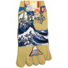 5-toes socks - Size 35 to 39 - Hokusaï's Great Wave. Japanese split toes socks