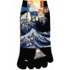 5-toes socks - Size 35 to 39 - Hokusaï's Great Wave. Japanese split toes socks