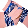 Chaussettes 5 orteils - Du 35 au 39 - Grande vague d'Hokusaï. Chaussettes japonaises à orteils séparées.