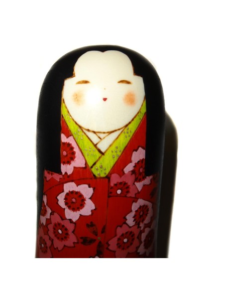 Kokeshi doll - Full blossom. Japaense wooden dolls. Kokeshi doll - Full blossom. Japaense wooden dolls.