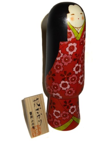 Kokeshi doll - Full blossom. Japaense wooden dolls.