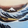 Furoshiki tissu 68x68 - Grande vague Hokusaï. Emballage cadeaux en tissus japonais.