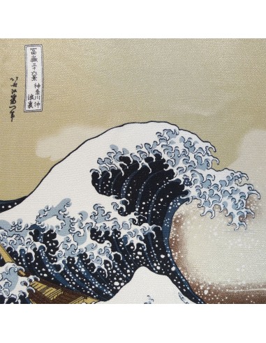 Furoshiki tissu 68x68 - Grande vague Hokusaï. Emballage cadeaux en tissus japonais.