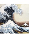 Furoshiki tissu 68x68 - Grande vague Hokusaï. Emballage cadeaux en tissus japonais.