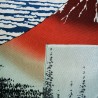 Furoshiki tissu 68x68 bleu - Gaifû kaisei d'Hokusaï. Emballage cadeaux en tissus japonais.