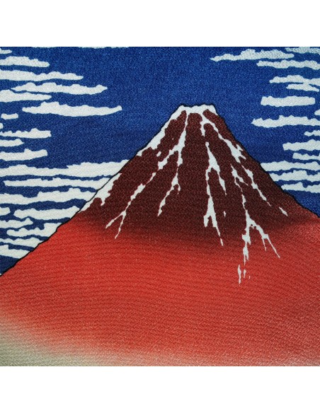 Furoshiki tissu 68x68 bleu - Gaifû kaisei d'Hokusaï. Emballage cadeaux en tissus japonais. Furoshiki tissu 68x68 bleu - Gaifû kaisei d'Hokusaï. Emballage cadeaux en tissus japonais.