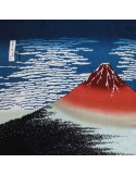 Furoshiki cloth 68x68  blue - Hokusaï\'s Gaifû kaisei