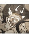 Hanging tapestry - Fûjin and Raijin Gods - 60x120. Japanese wall decoration Kakejiku Kakemono.