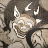 Tapisserie suspendue - Dieux Fûjin et Raijin - 60x120. Décoration murale japonaise kakejiku kakemono