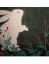 Hanging tapestry - Moonlight Rabbit - 45x130. Japanese wall decoration.