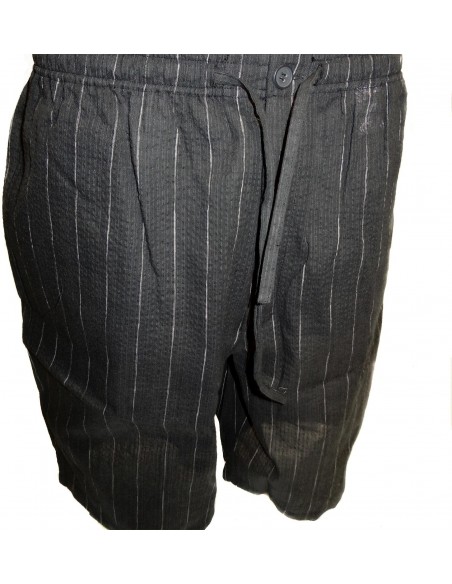 Jinbei Tunique vêtement japonaise d'été - noir - Taille M - Coton et Lin Jinbei Tunique vêtement japonaise d'été - noir - Taille M - Coton et Lin