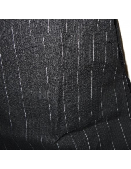 Jinbei Tunique vêtement japonaise d'été - noir - Taille M - Coton et Lin Jinbei Tunique vêtement japonaise d'été - noir - Taille M - Coton et Lin