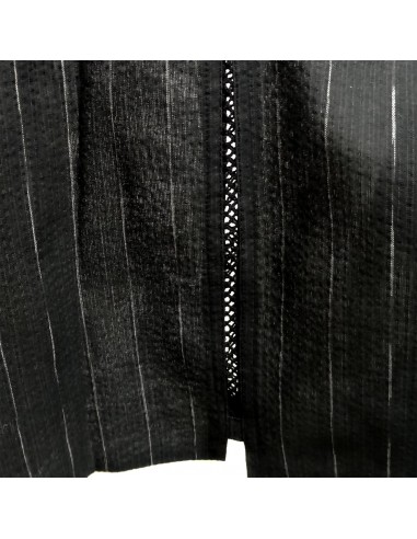 Jinbei Tunique vêtement japonaise d'été - noir - Taille M - Coton et Lin