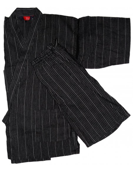 Jinbei 94 noir - Taille M - Coton et Lin Jinbei 94 noir - Taille M - Coton et Lin