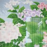 Japanese Furoshiki cloth 50x50 - Ajisai hydrangeas. Reusable gift wrapping fabric