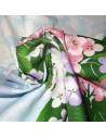 Japanese Furoshiki cloth 50x50 - Ajisai hydrangeas. Reusable gift wrapping fabric