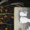 Furoshiki tissu japonaise 50x50 - Otsukimi contemplation de la lune. Emballage cadeaux réutilisable en tissu