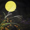 Japanese Furoshiki cloth 50x50 - Moon viewing Otsukimi. Reusable gift wrapping fabric