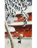 Polyester Noren - Winter scenery