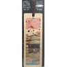 Signet marque-pages en bois de Hinoki - Kingakuji et Sakura 
