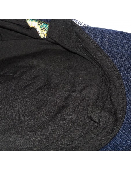 Embroidered flat cap - Koi Sakura - Navy blue Embroidered flat cap - Koi Sakura - Navy blue