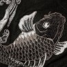 Embroidered flat cap - Koi Sakura - Black