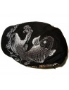 Casquette plate brodée  - Koi Sakura - Noire