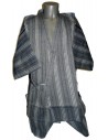 Jinbei Japanese summer tunic garment blue-gray  - LL size - Cotton and Linen