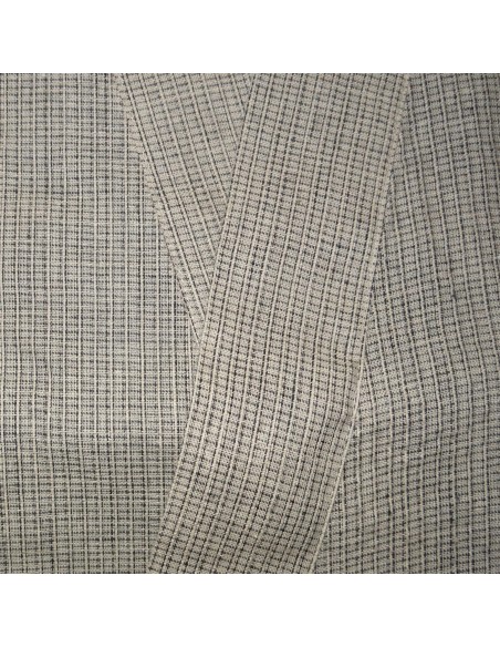 Jinbei Tunique vêtement japonaise d'été - beige verdâtre - Taille LL - Coton et Lin Jinbei Tunique vêtement japonaise d'été - beige verdâtre - Taille LL - Coton et Lin