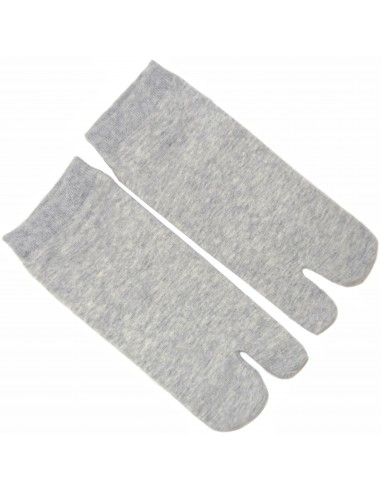 Tabi socks - Size 35 to 39 - Solid grey color. Split toes socks.