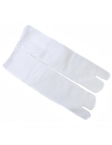 Short crew Tabi socks Size 39 to 43 - Solid white color. Split toes flip flop socks