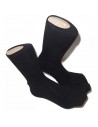 Crew Tabi socks - Size 35 to 39 - Solid black color. Split toes socks.