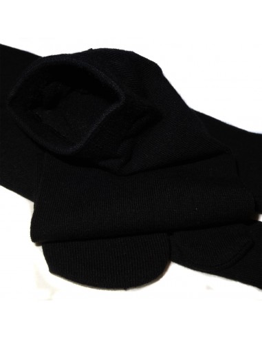 Chaussettes japonaises Tabi mi-mollet noires - Du 35 au 39. Chaussettes à orteils séparés.