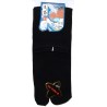 Chaussettes japonaises tabi noires haut de cheville - Du 39 au 43. Chaussettes à orteils séparés pour tongs.